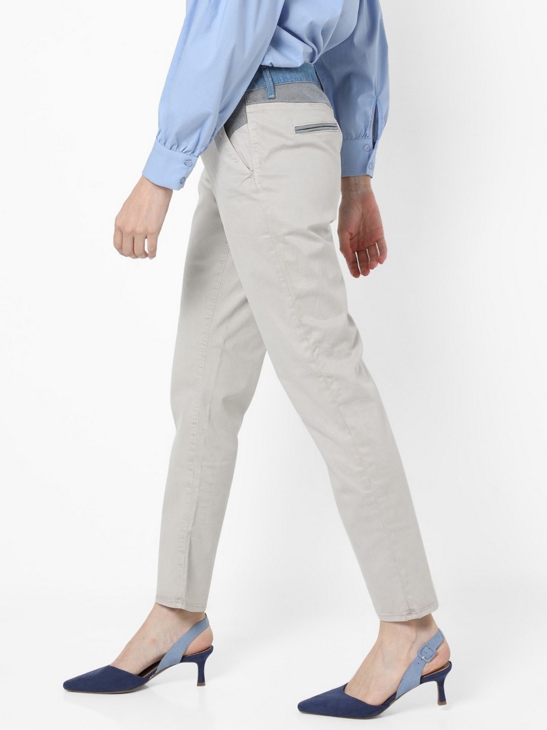 Women's regular fit mid rise tapered Nataly trousers