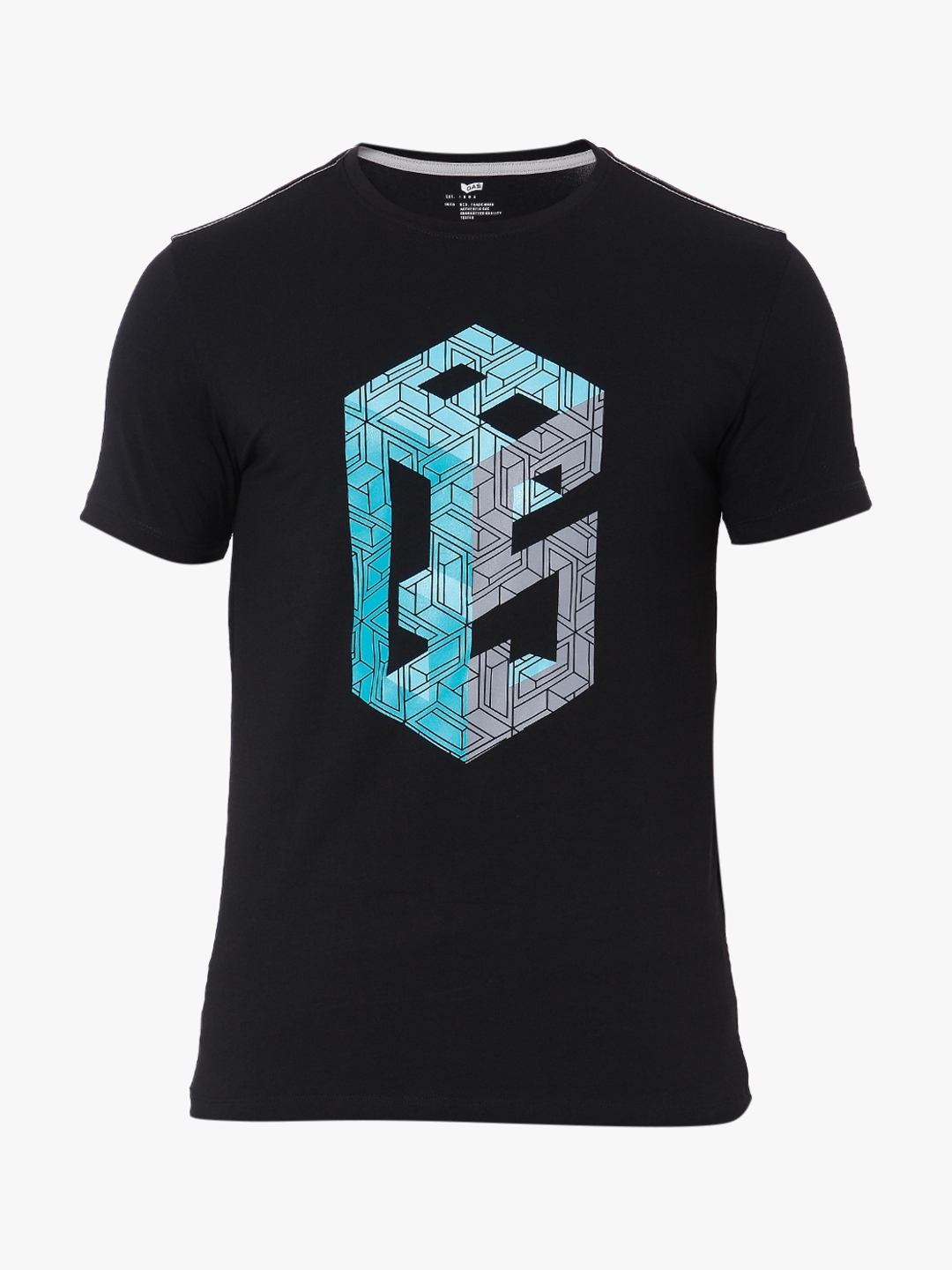 3D Logo Print Slim Fit Crew-Neck T-shirt