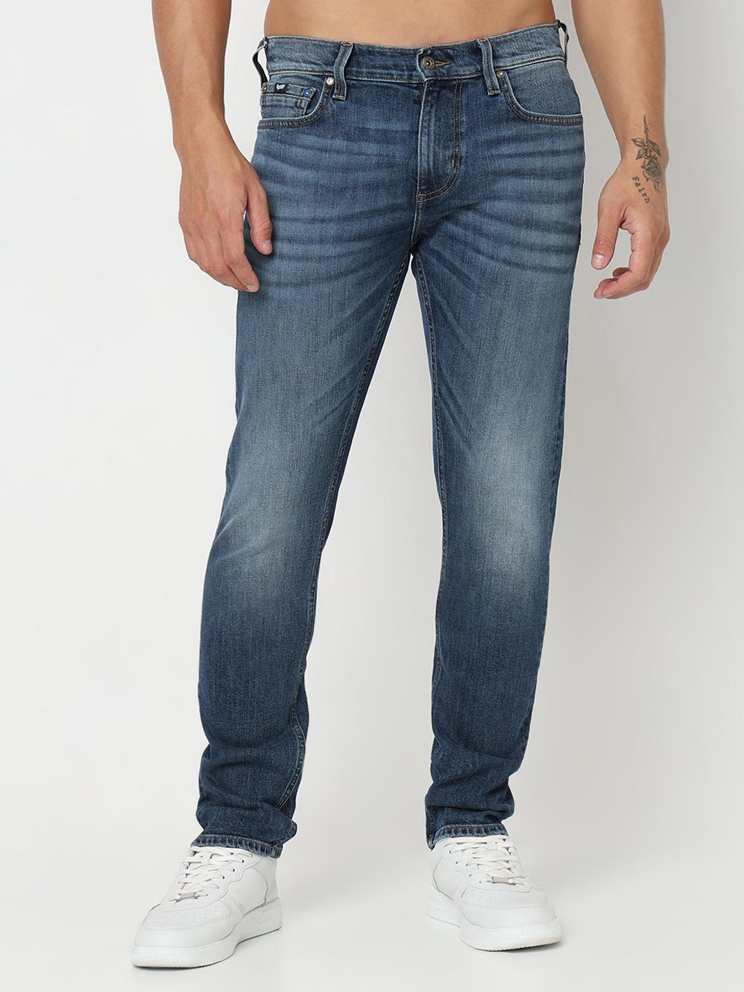 Toki Slim Straight Fit Solid Denim