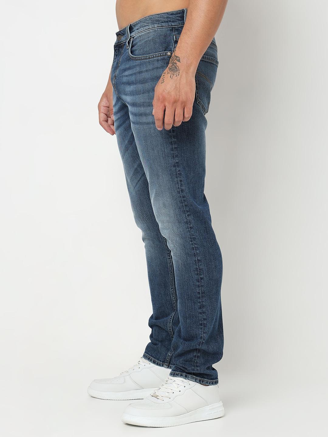 Toki Slim Straight Fit Solid Denim