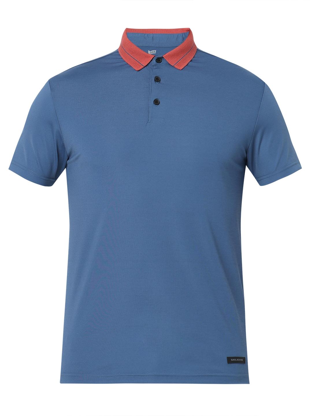 Slim Fit Solid Polo T-Shirt with Short Sleeve