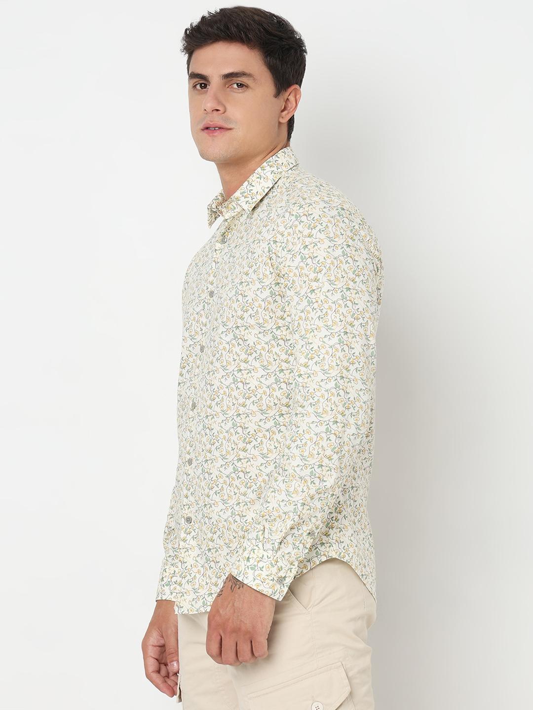 Regular Fit Printed Full Sleeve Shirt with Classic Collar