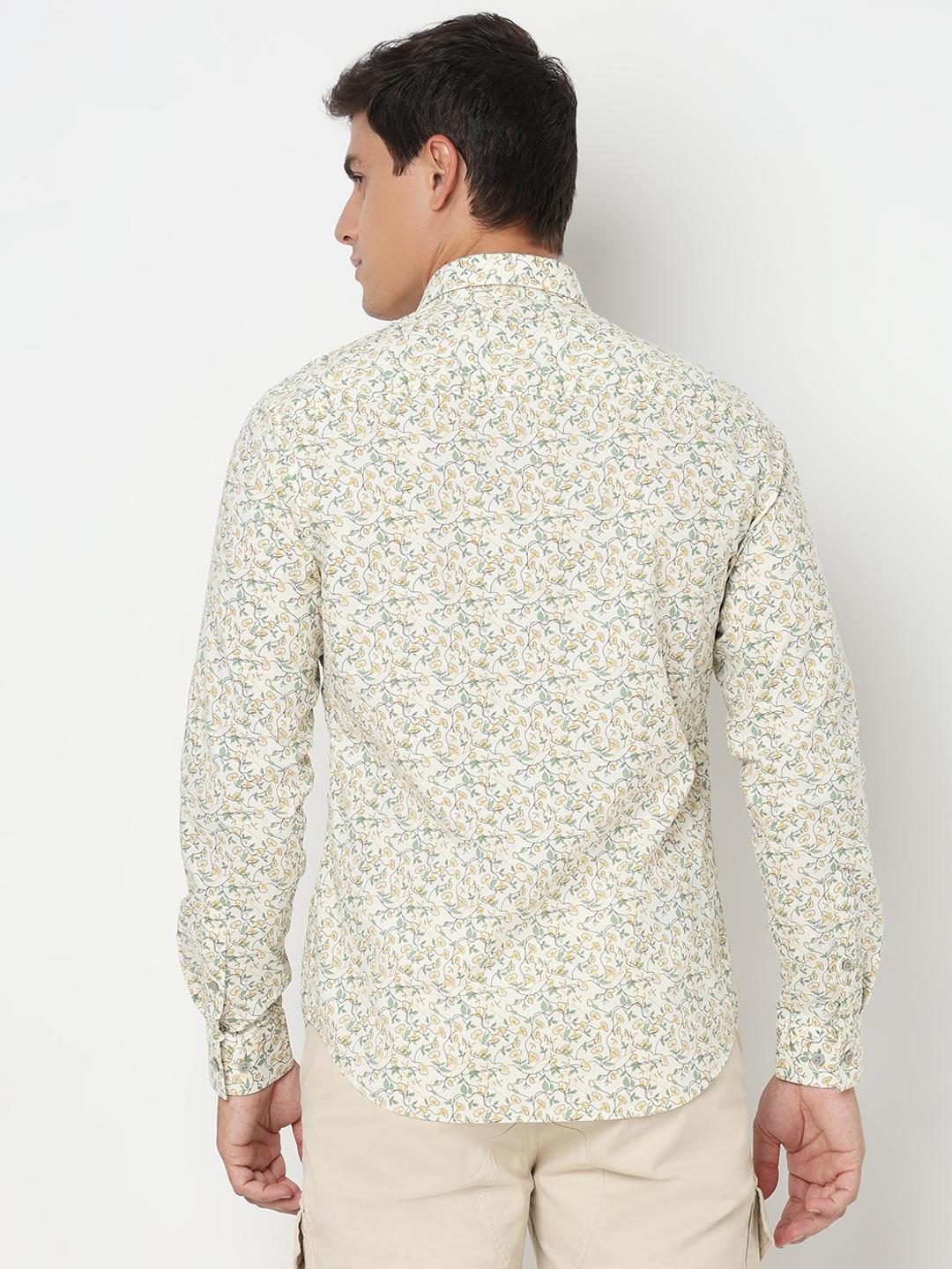 Regular Fit Printed Full Sleeve Shirt with Classic Collar