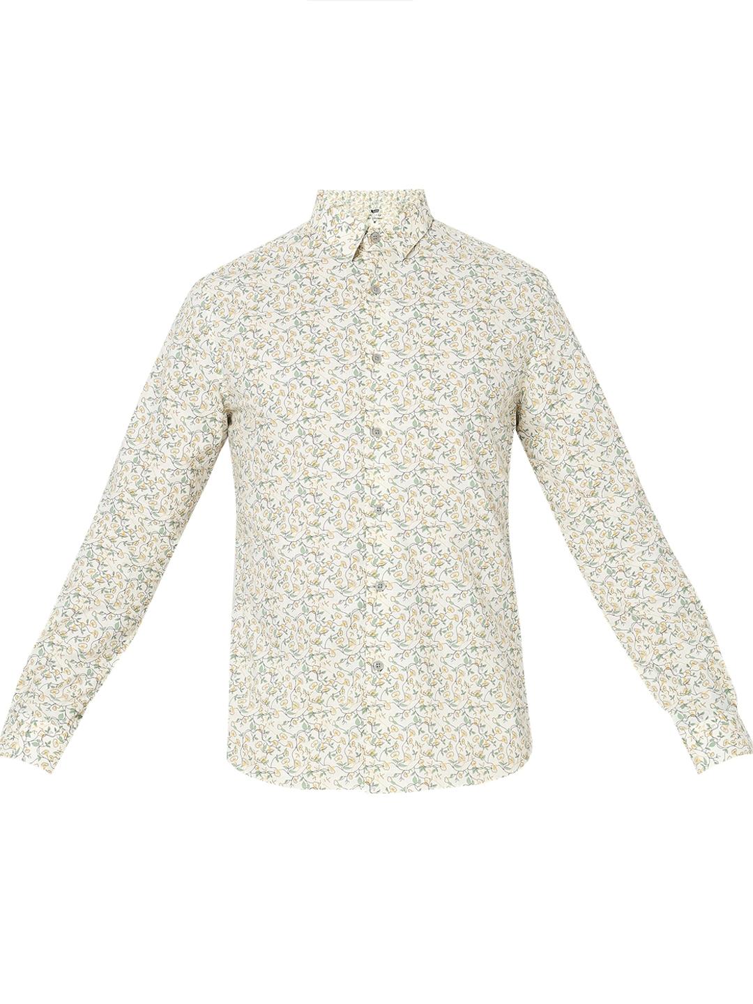 Regular Fit Printed Full Sleeve Shirt with Classic Collar