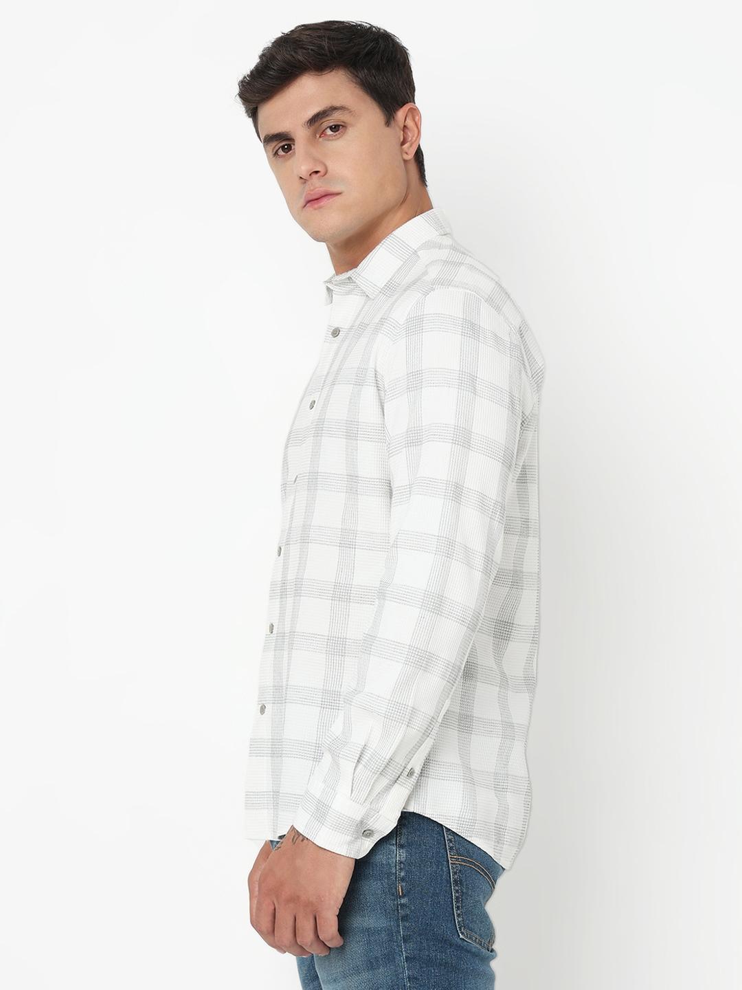 Regular Fit Checks Full Sleeve Shirt with Classic Collar