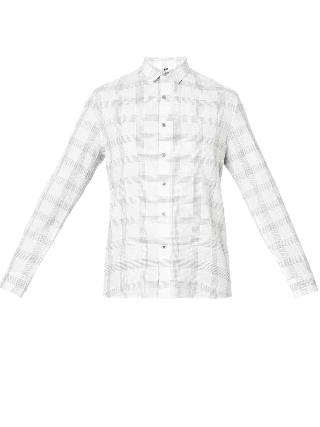 Regular Fit Checks Full Sleeve Shirt with Classic Collar