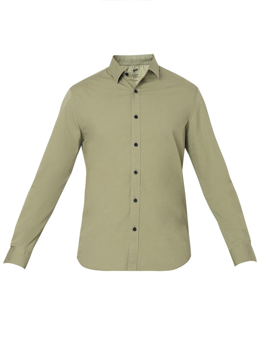 Slim Fit Solid Full Sleeve Shirt with Classic Collar