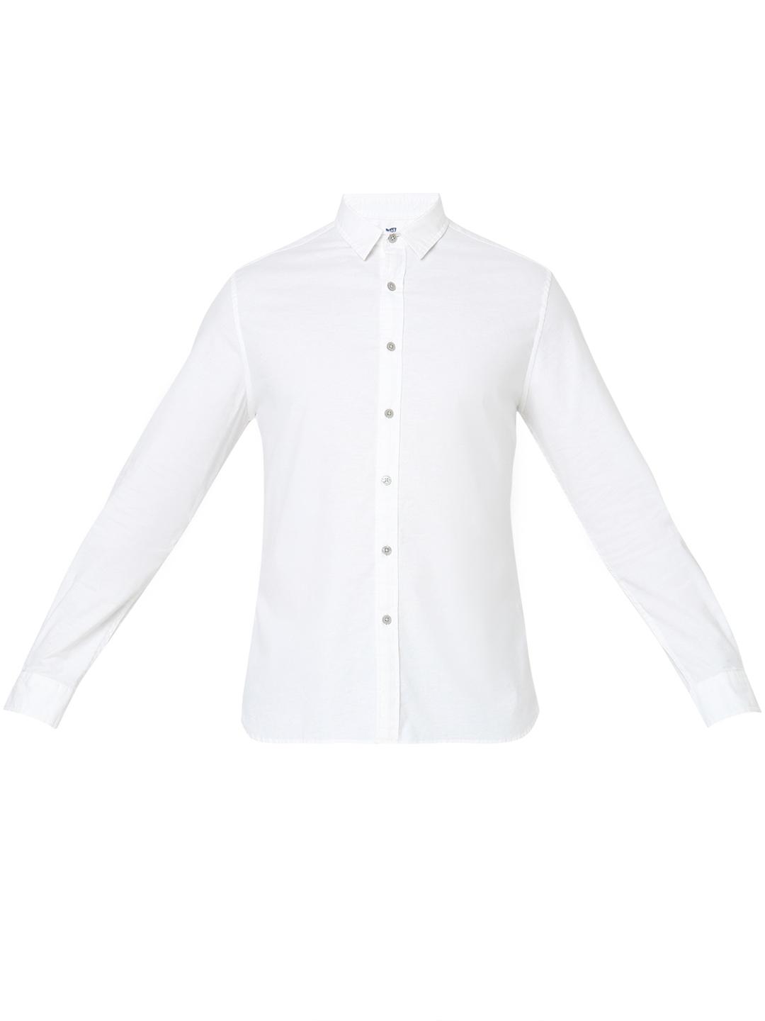 Regular Fit Solid Full Sleeve Shirt with Classic Collar