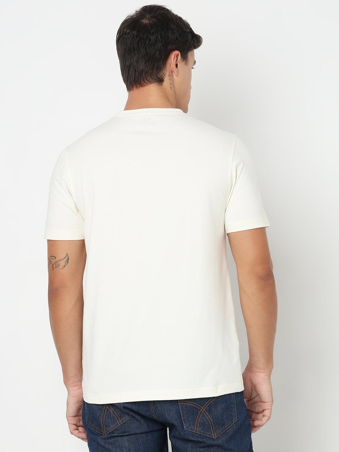 Regular Fit Printed Round Neck T-Shirt with Short Sleeve