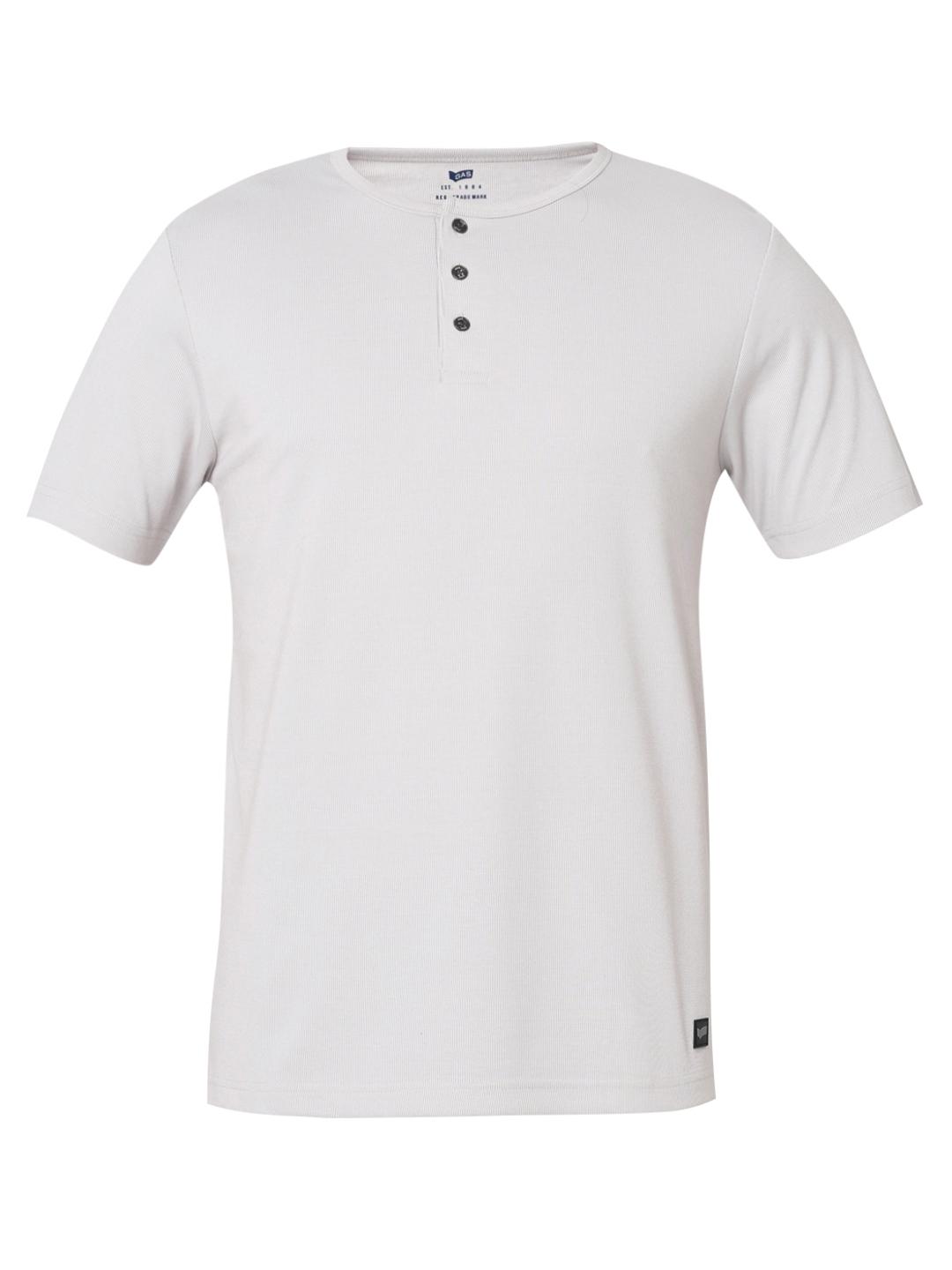 Regular Fit Solid Henley T-Shirt with Short Sleeve