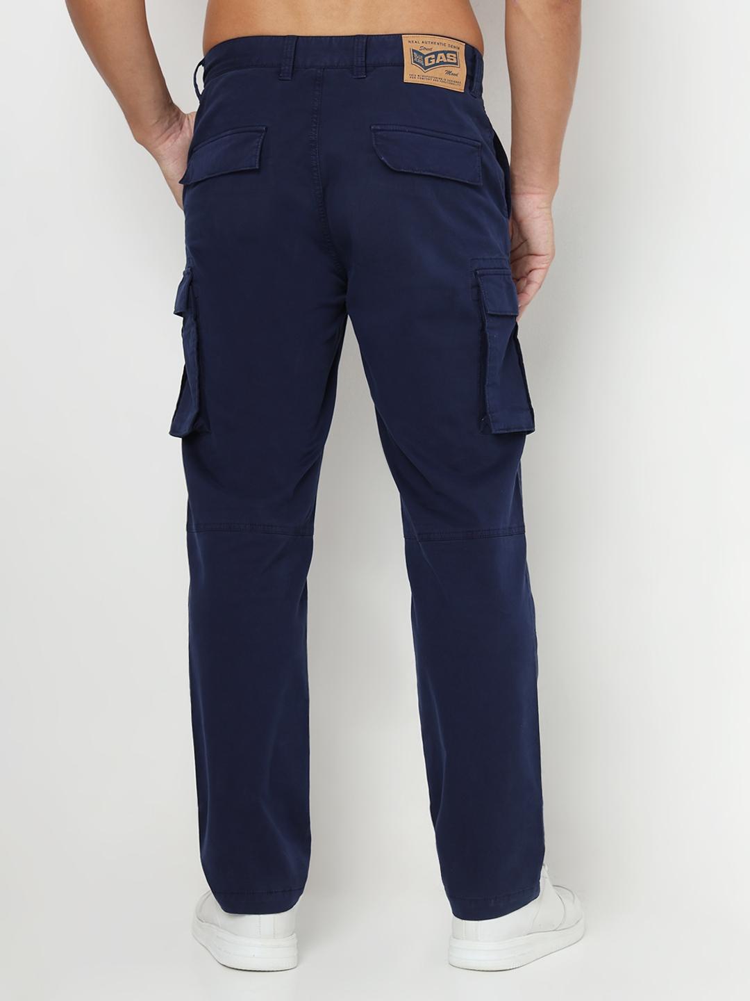 Slim Straight Fit Solid Cotton Lycra Trousers