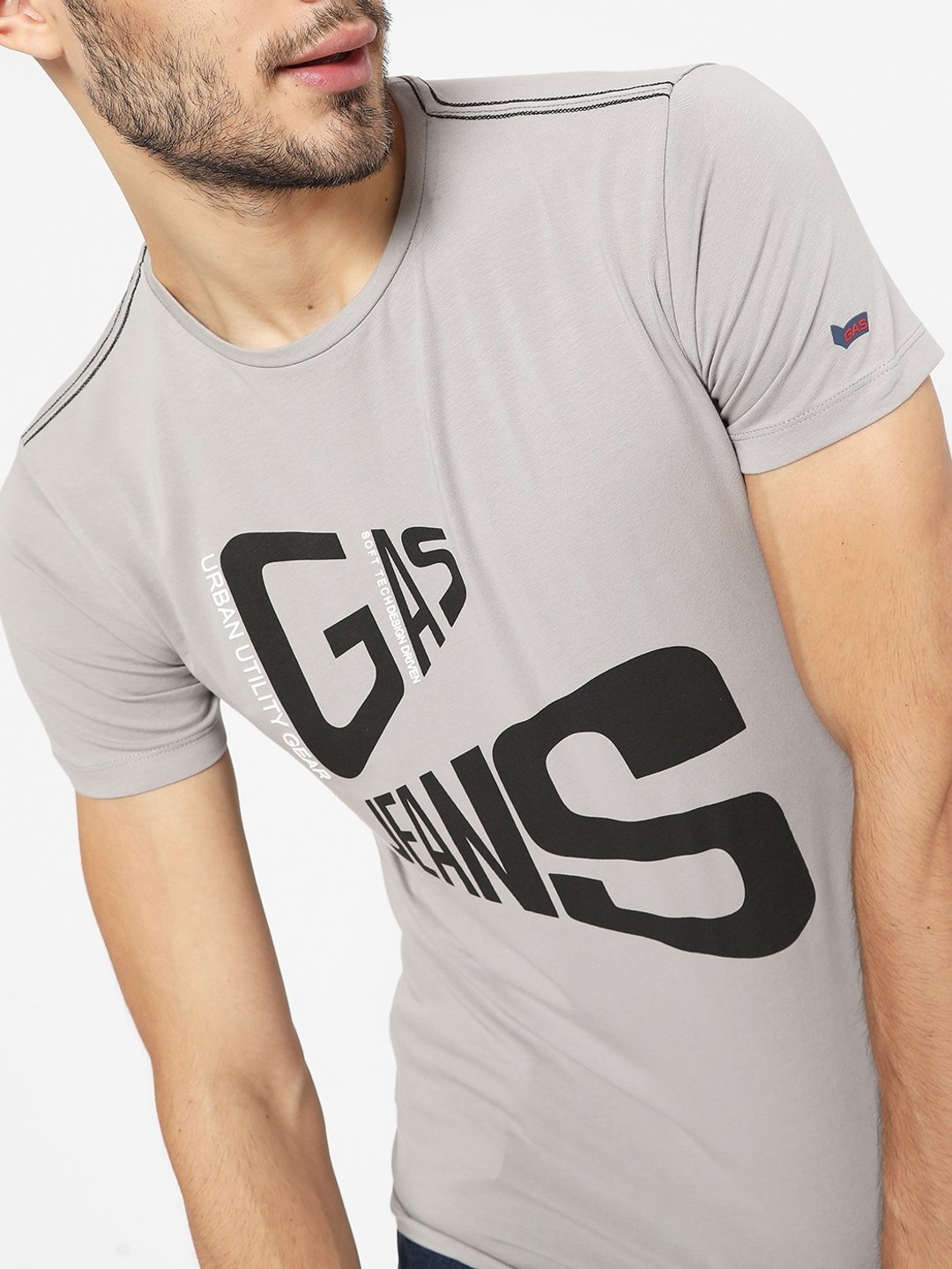 Brand Print Slim Fit Crew-Neck T-shirt