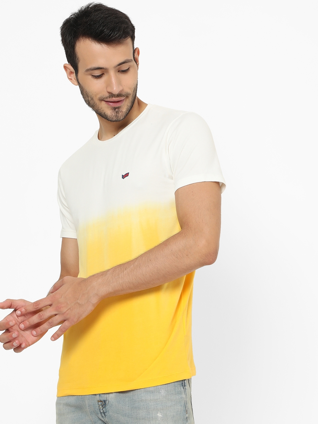 Dip-Dyed Slim Fit Crew-Neck T-shirt