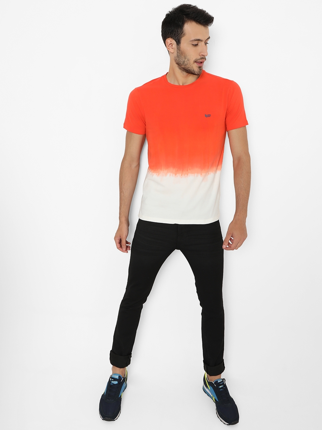 Dip-Dyed Slim Fit Crew-Neck T-shirt