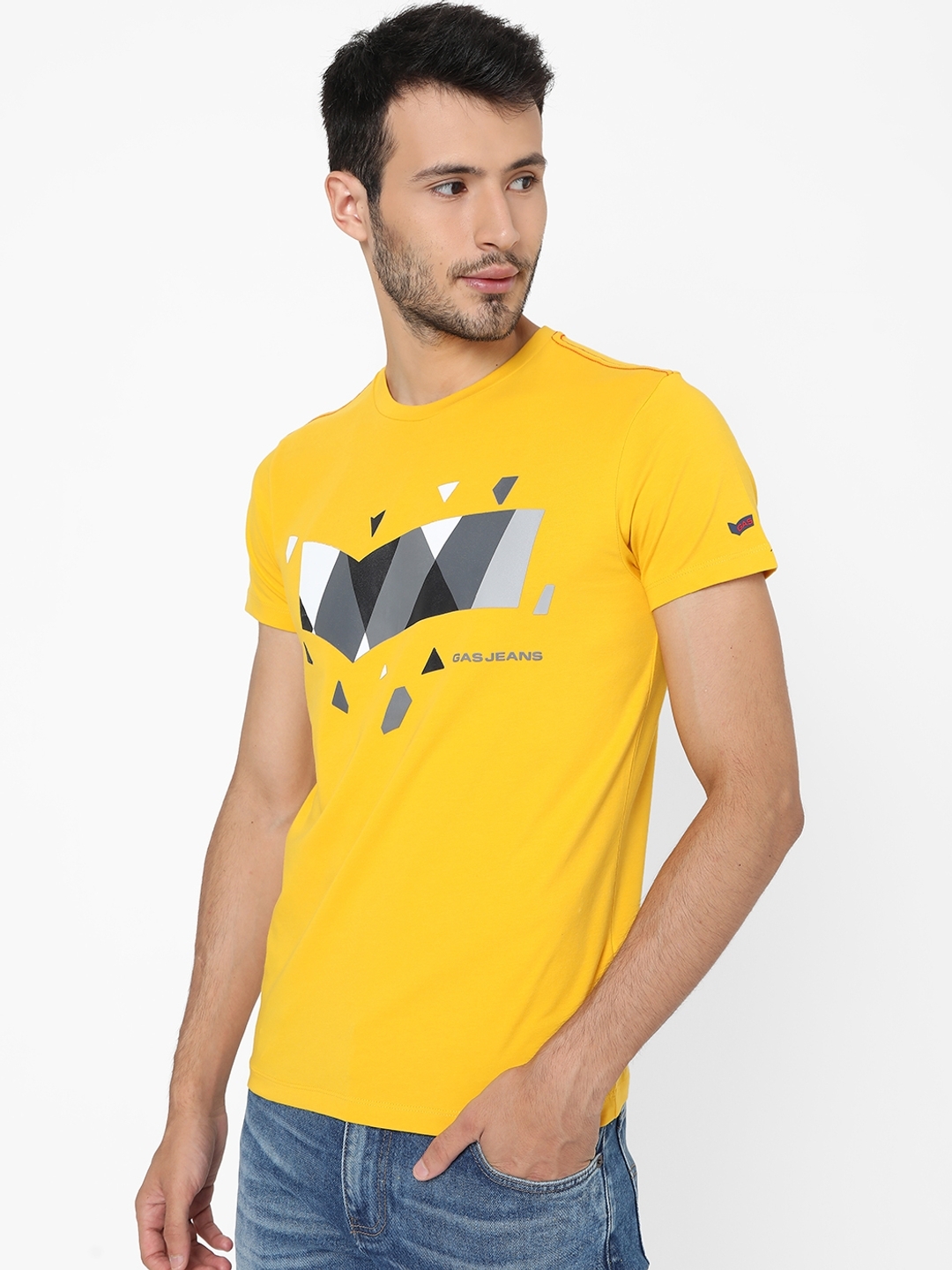 Graphic Print Slim Fit Crew-Neck T-shirt