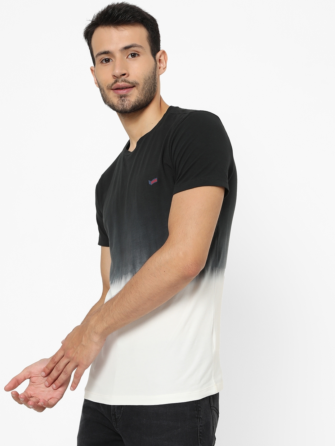 Dip-Dyed Slim Fit Crew-Neck T-shirt