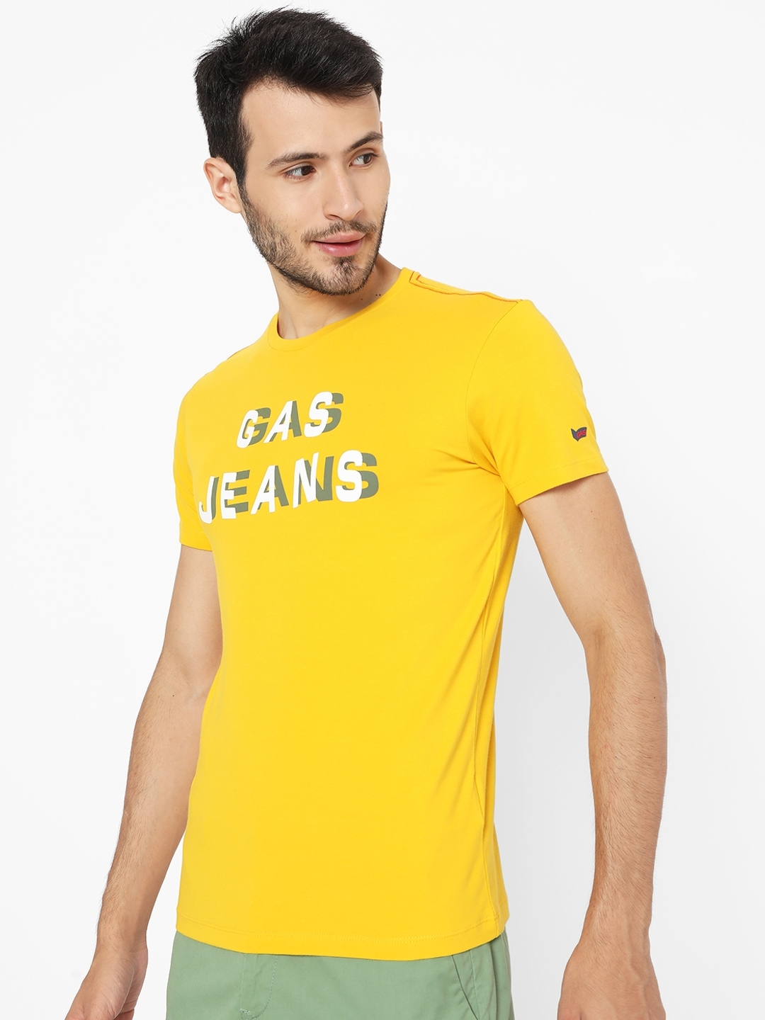 Brand Print Slim Fit Crew-Neck T-shirt