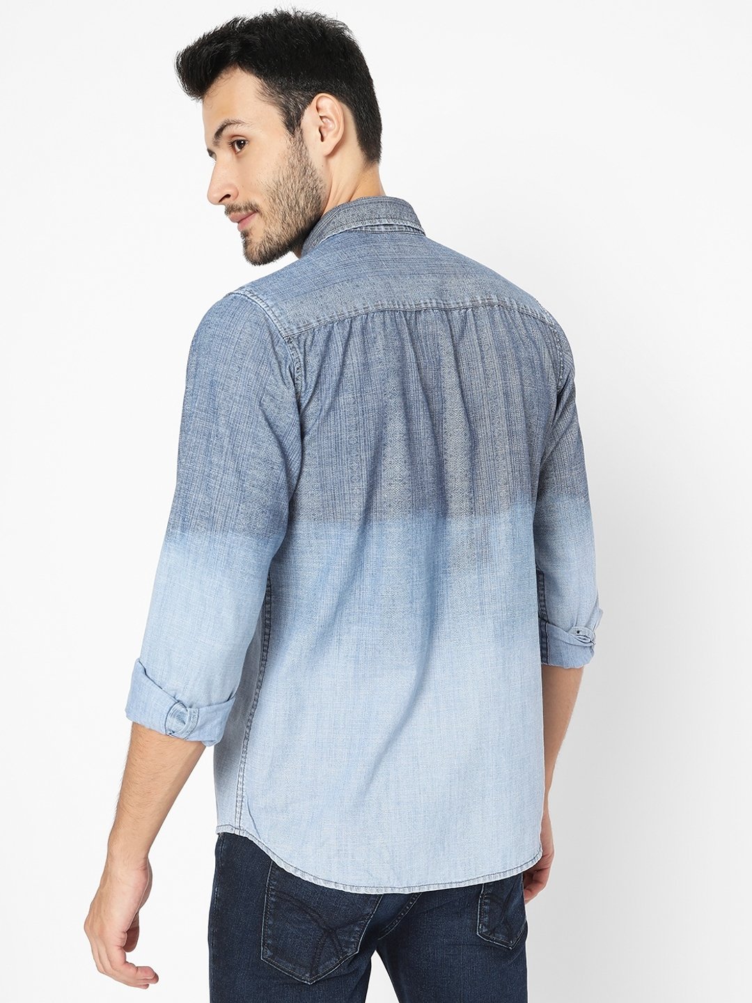 Ombre-Dyed Slim Fit Shirt