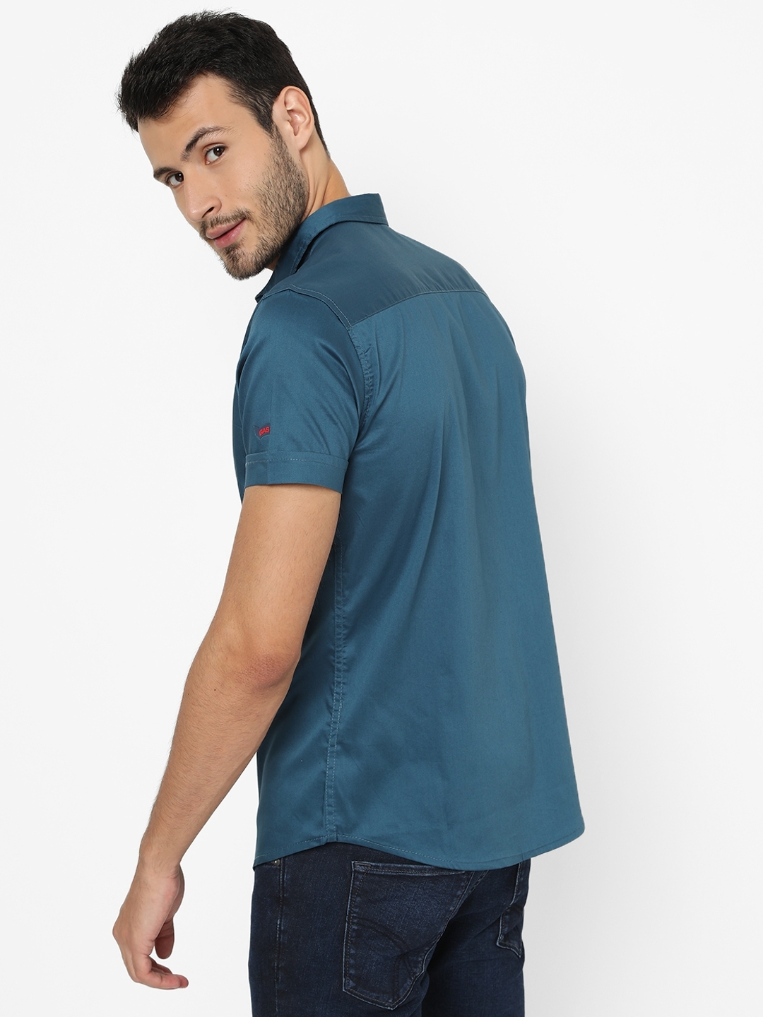 Slim Fit Shirt with Short Sleeves