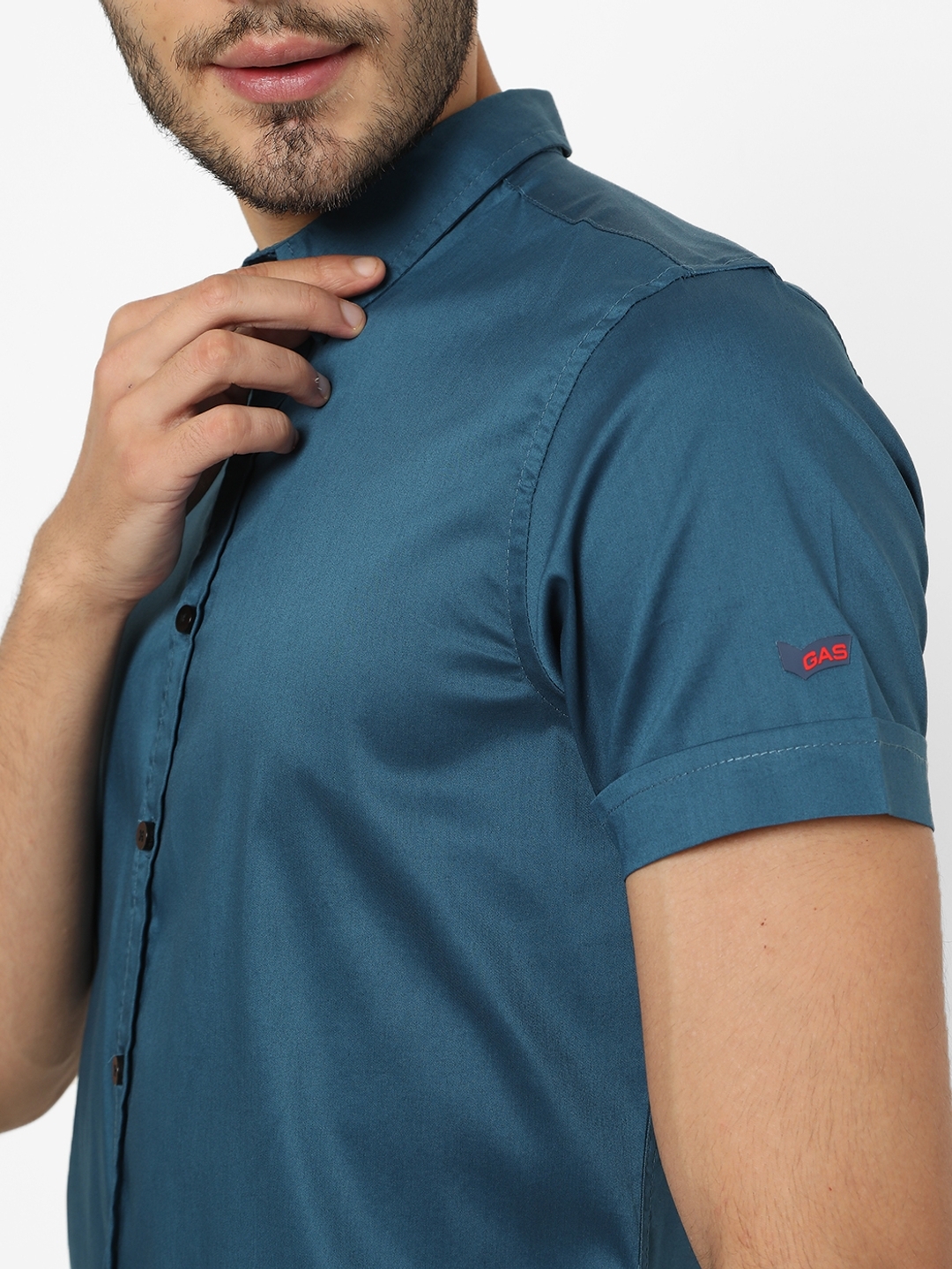 Slim Fit Shirt with Short Sleeves