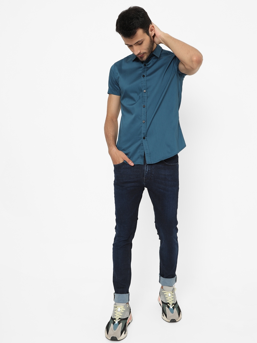 Slim Fit Shirt with Short Sleeves