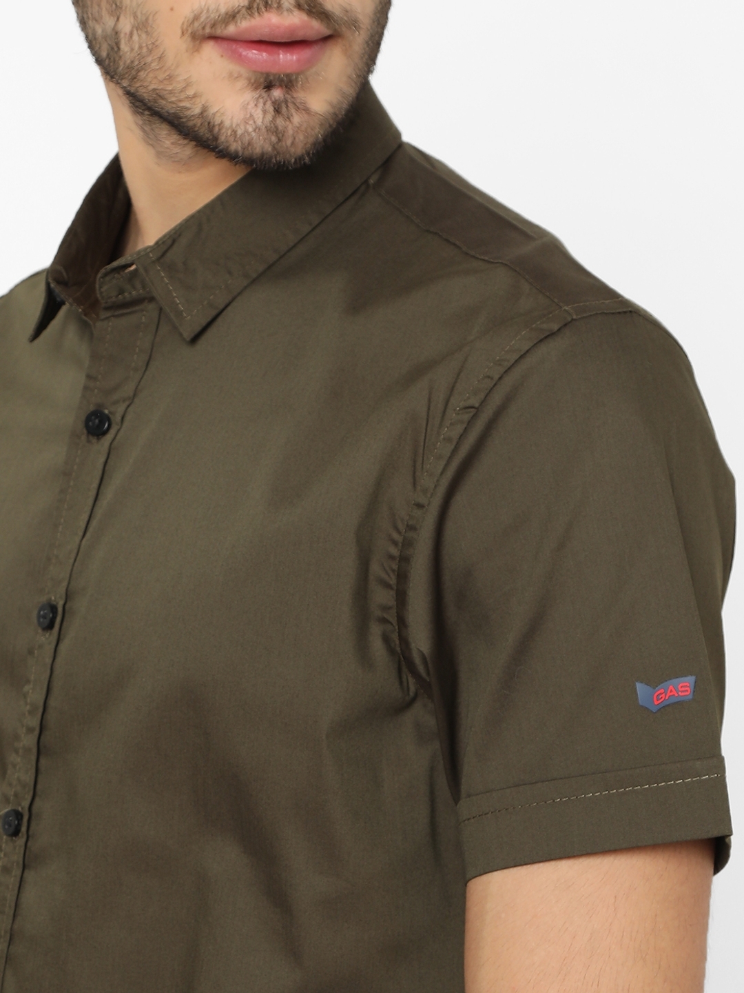 Slim Fit Shirt with Short Sleeves