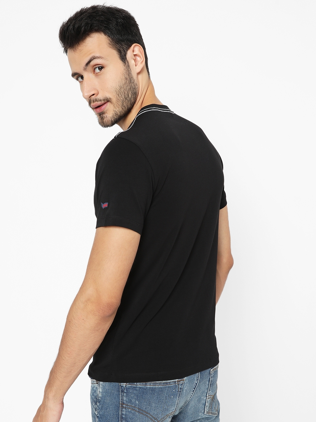 Brand Print Slim Fit Crew-Neck T-shirt