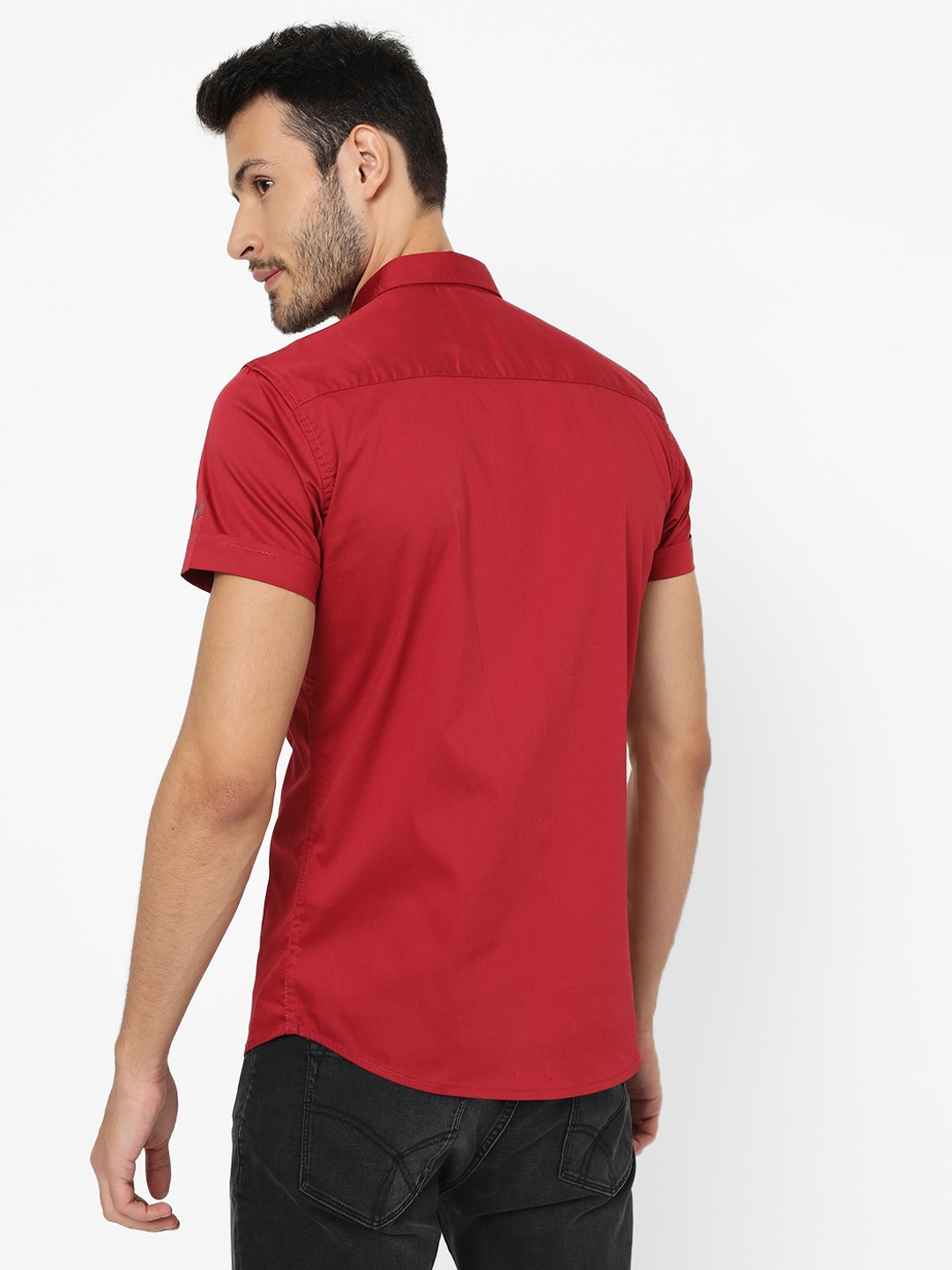 Slim Fit Shirt with Short Sleeves