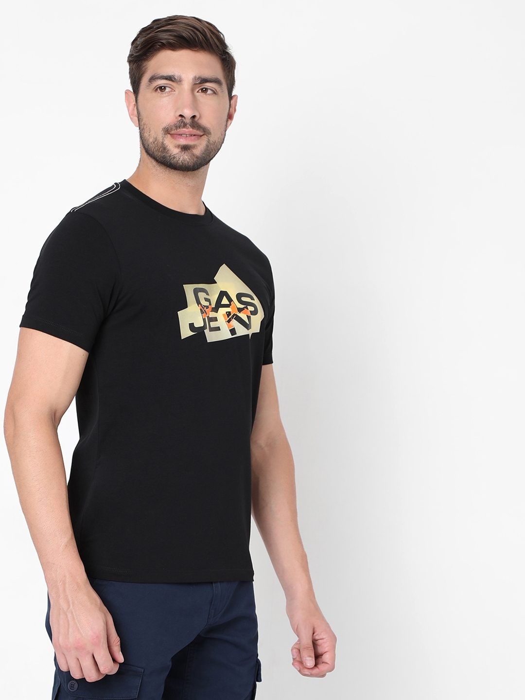 Logo Print Slim Fit Crew-Neck T-shirt