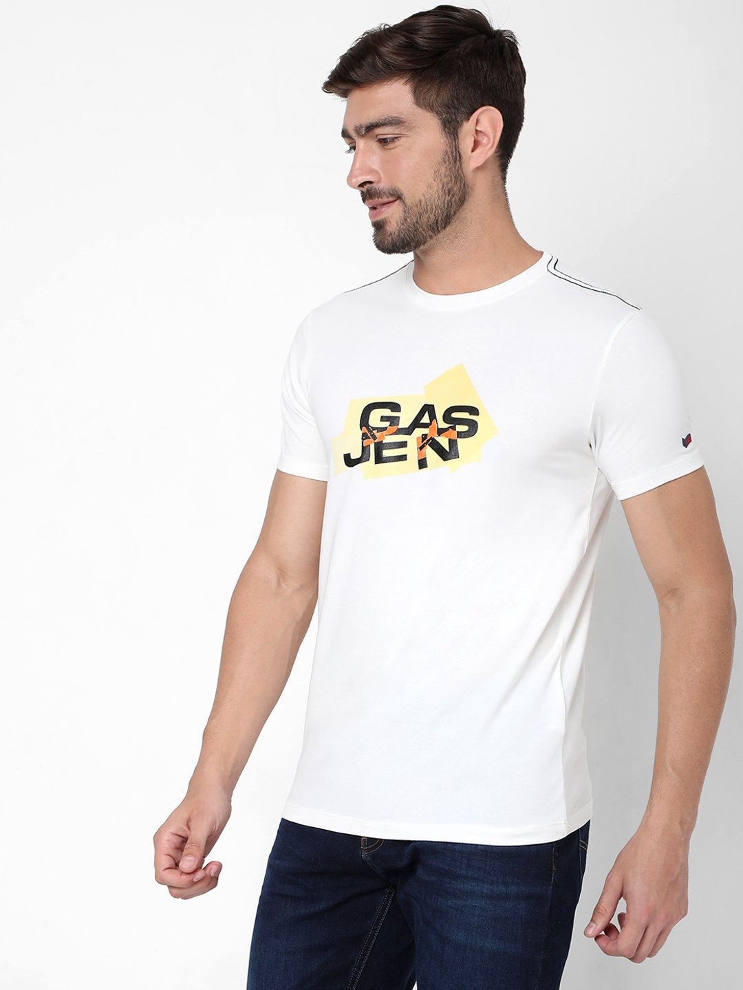 Logo Print Slim Fit Crew-Neck T-shirt