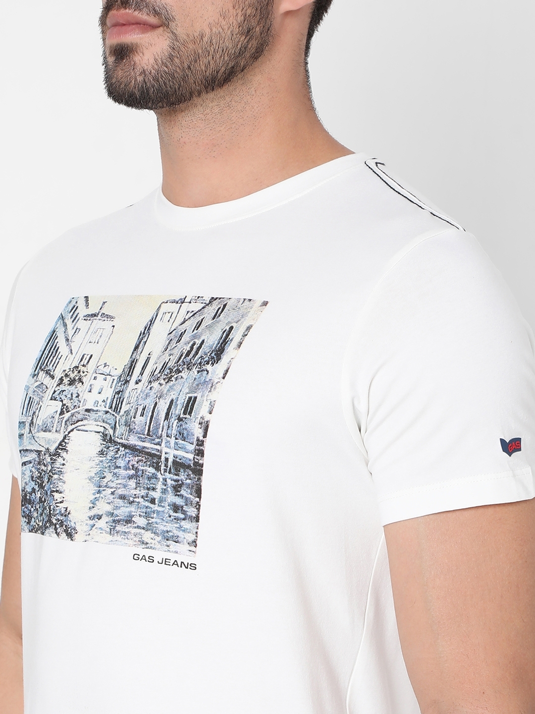 Venice Printed Slim Fit Crew-Neck T-shirt