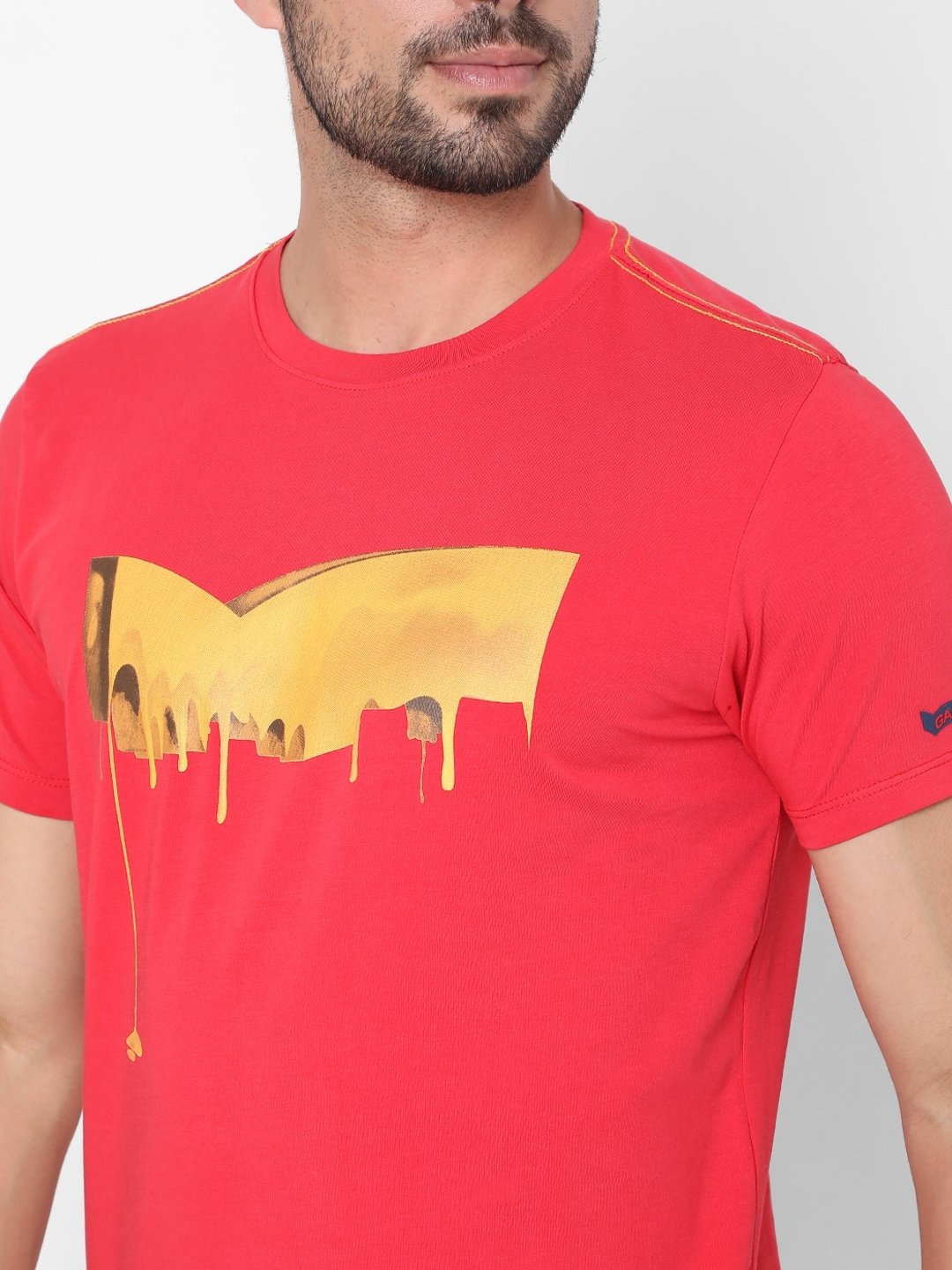 Logo Drip Slim Fit Crew-Neck T-shirt