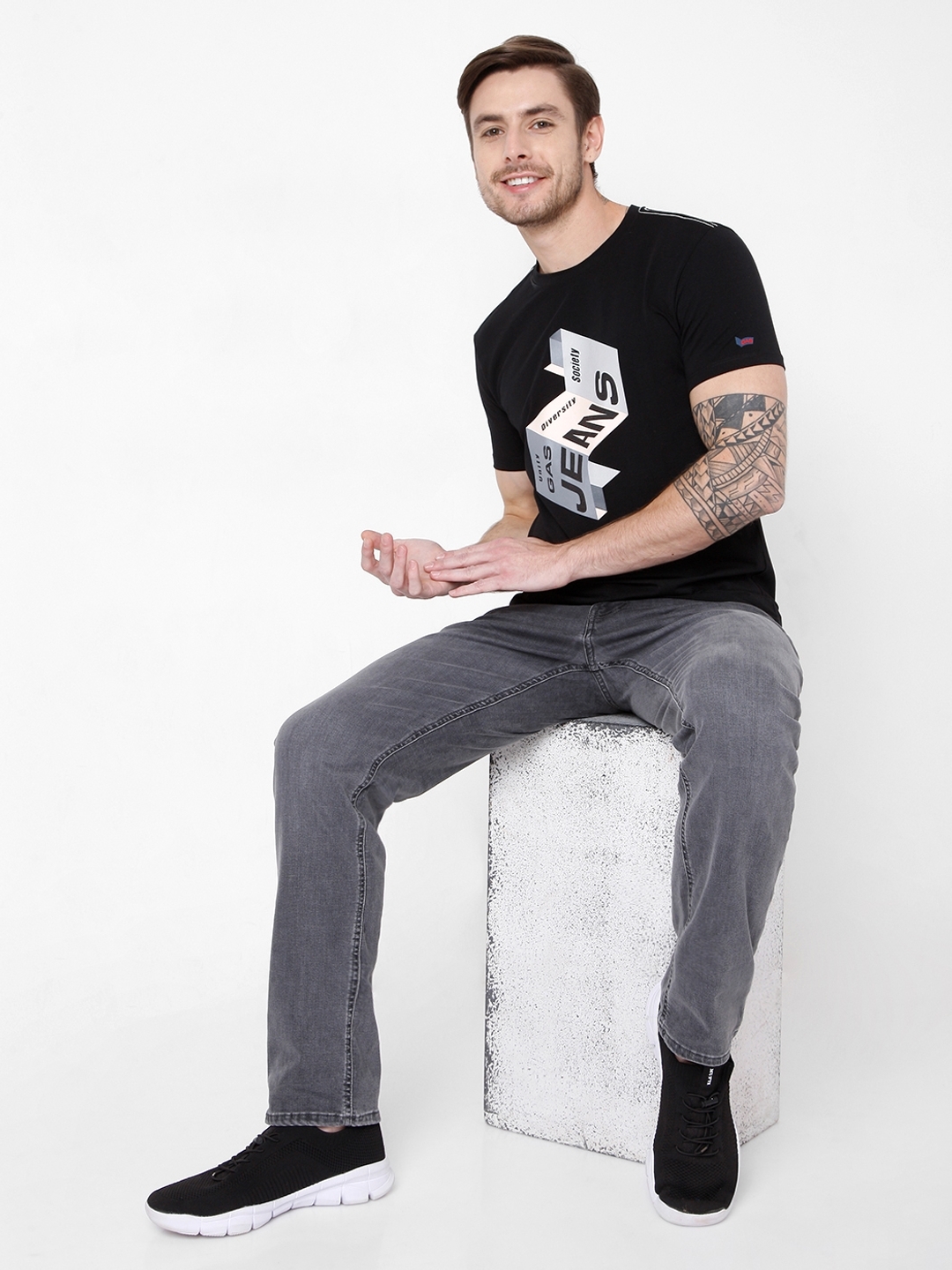 Folded Paper Slim Fit Crew-Neck T-shirt