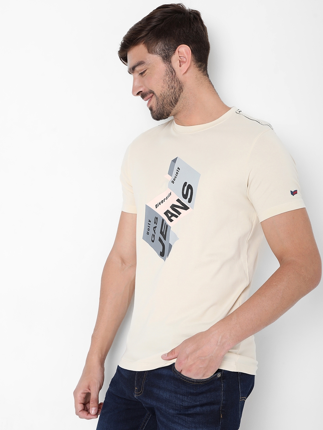 Folded Paper Slim Fit Crew-Neck T-shirt