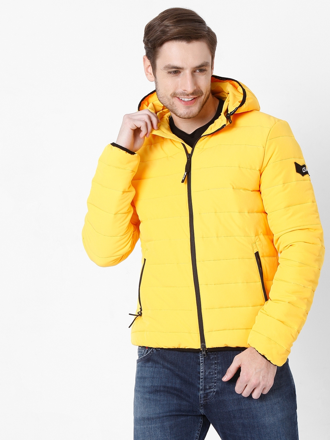 Mens yellow puffer online coat