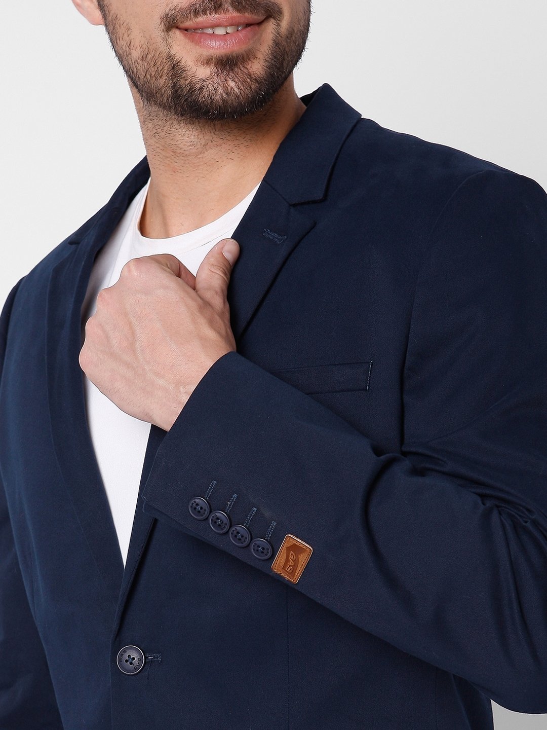 Single-Breasted Polycotton Blazer