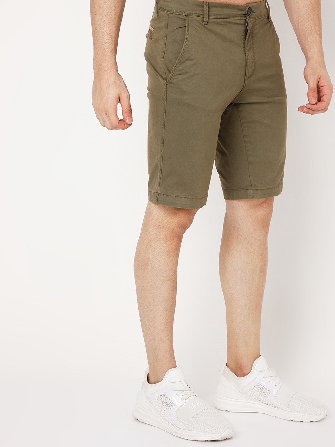 Mens Grimm Short Up Green Solid Short