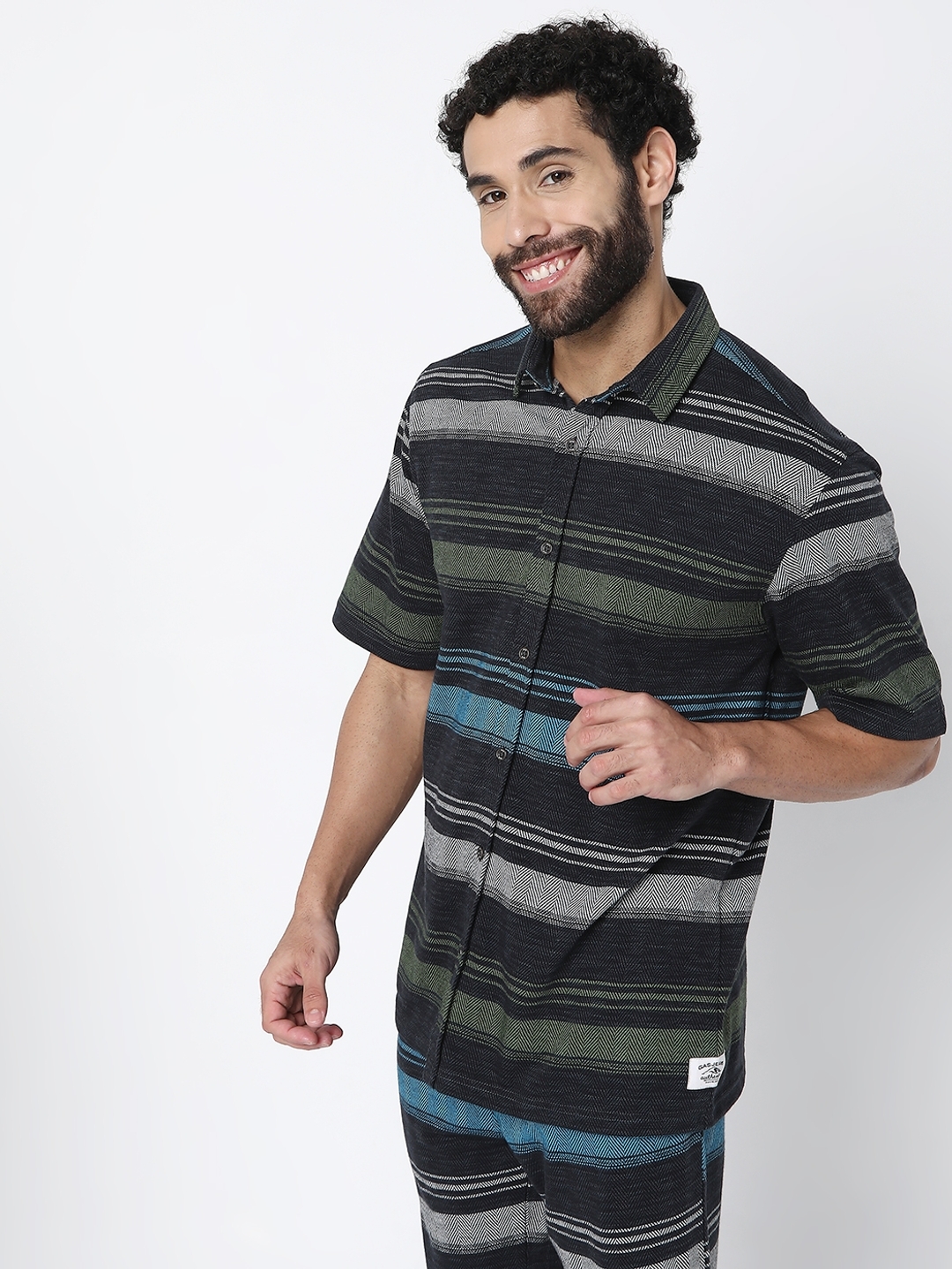 Dario Striped Regular Fit Polycotton Shirt