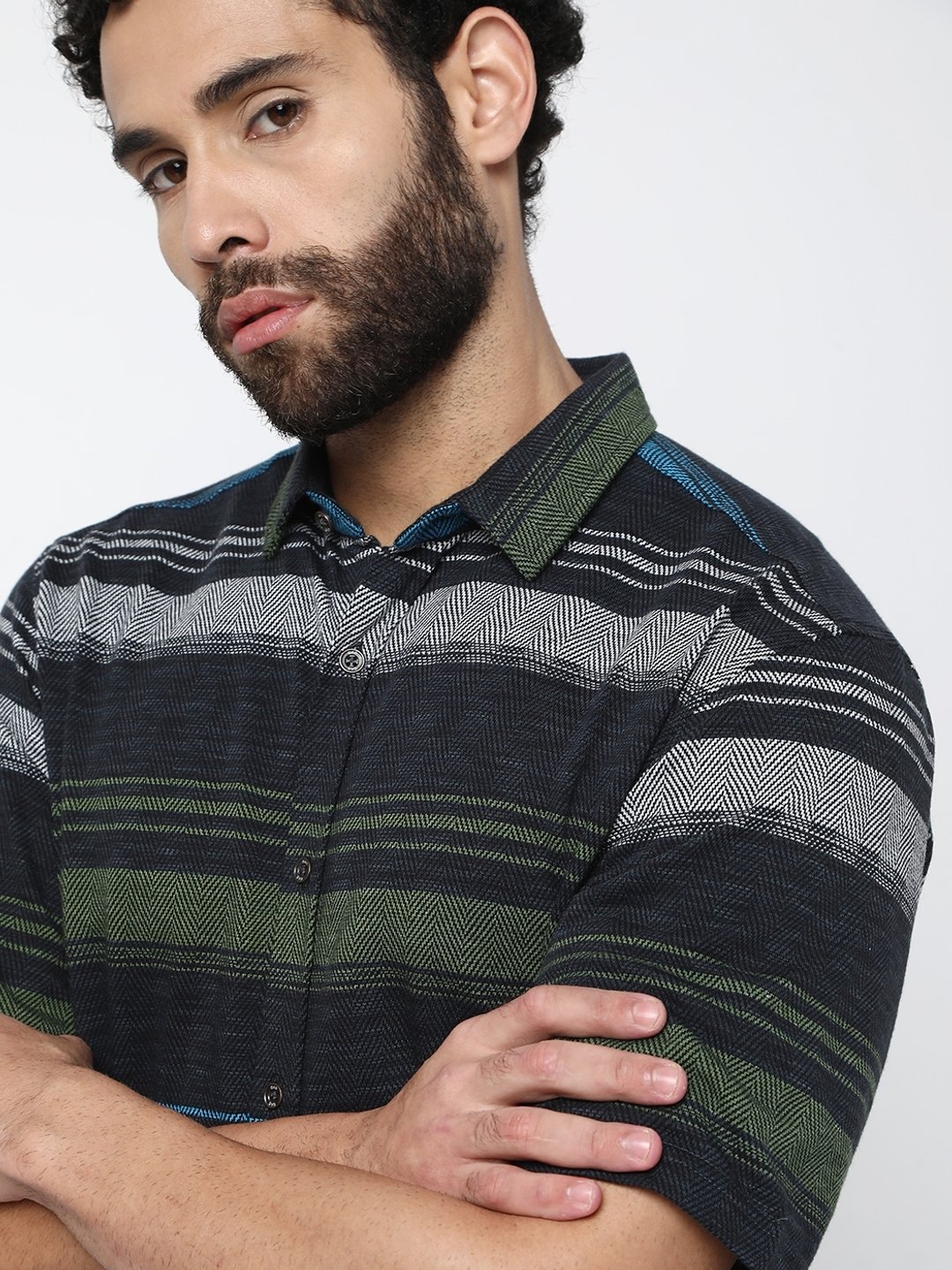 Dario Striped Regular Fit Polycotton Shirt