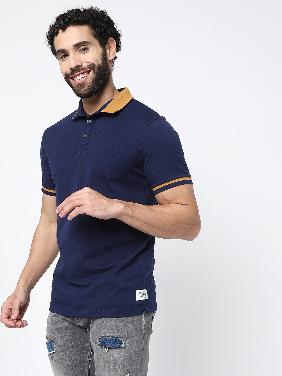 Duo Tone Slim Fit Polo T-Shirt