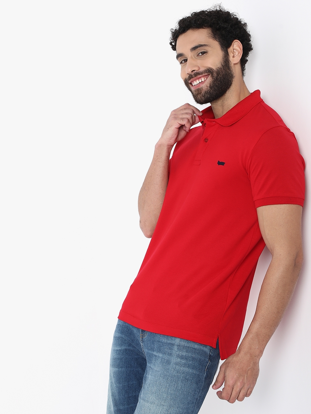 Ralph Regular Fit Ribbon Red Cotton Polo T-Shirt