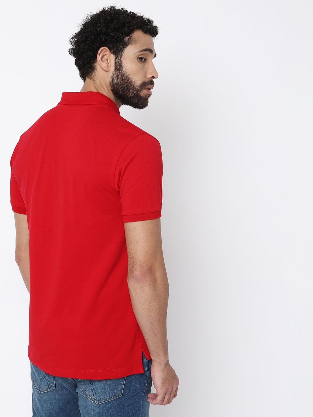 Ralph Regular Fit Ribbon Red Cotton Polo T-Shirt