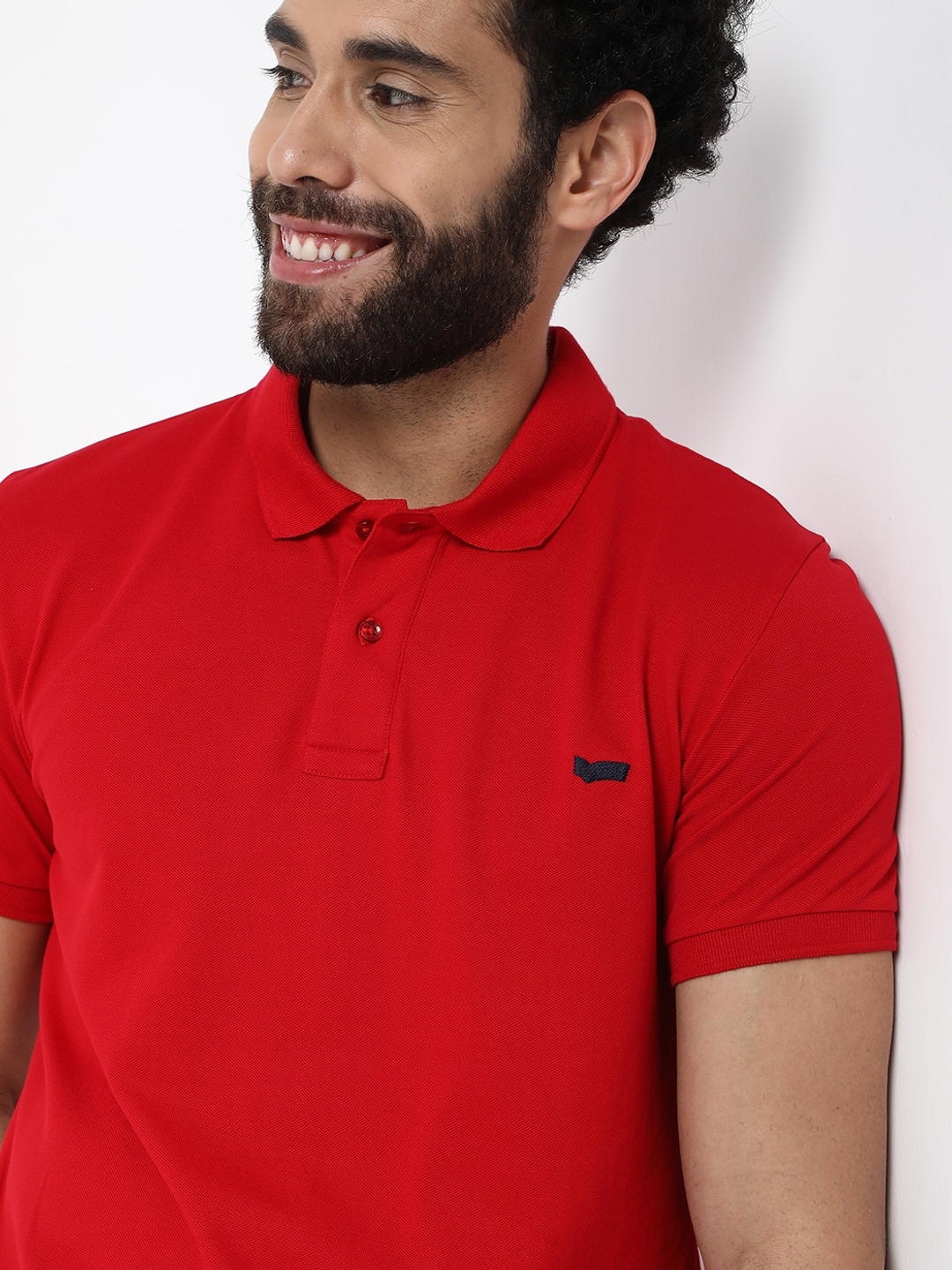 Ralph Regular Fit Ribbon Red Cotton Polo T-Shirt