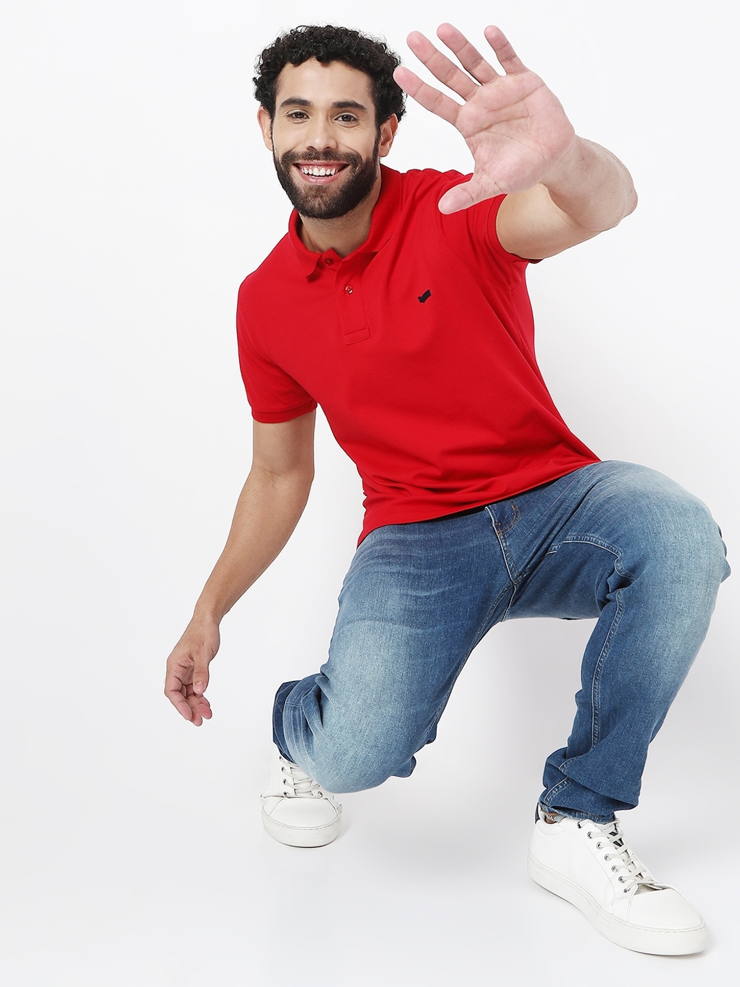 Ralph Regular Fit Ribbon Red Cotton Polo T-Shirt