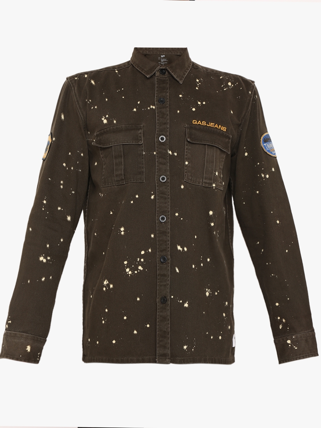 Dario Splatter Regular Fit Cotton Shirt