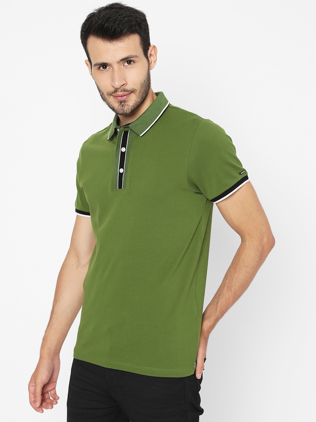 Slim Fit Polo T-shirt with Contrast Tipping