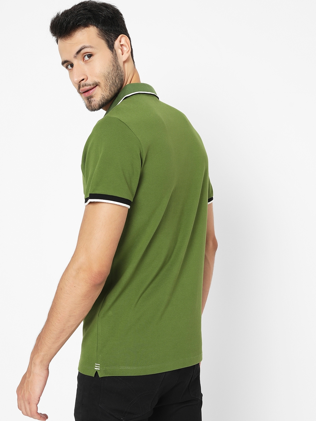 Slim Fit Polo T-shirt with Contrast Tipping