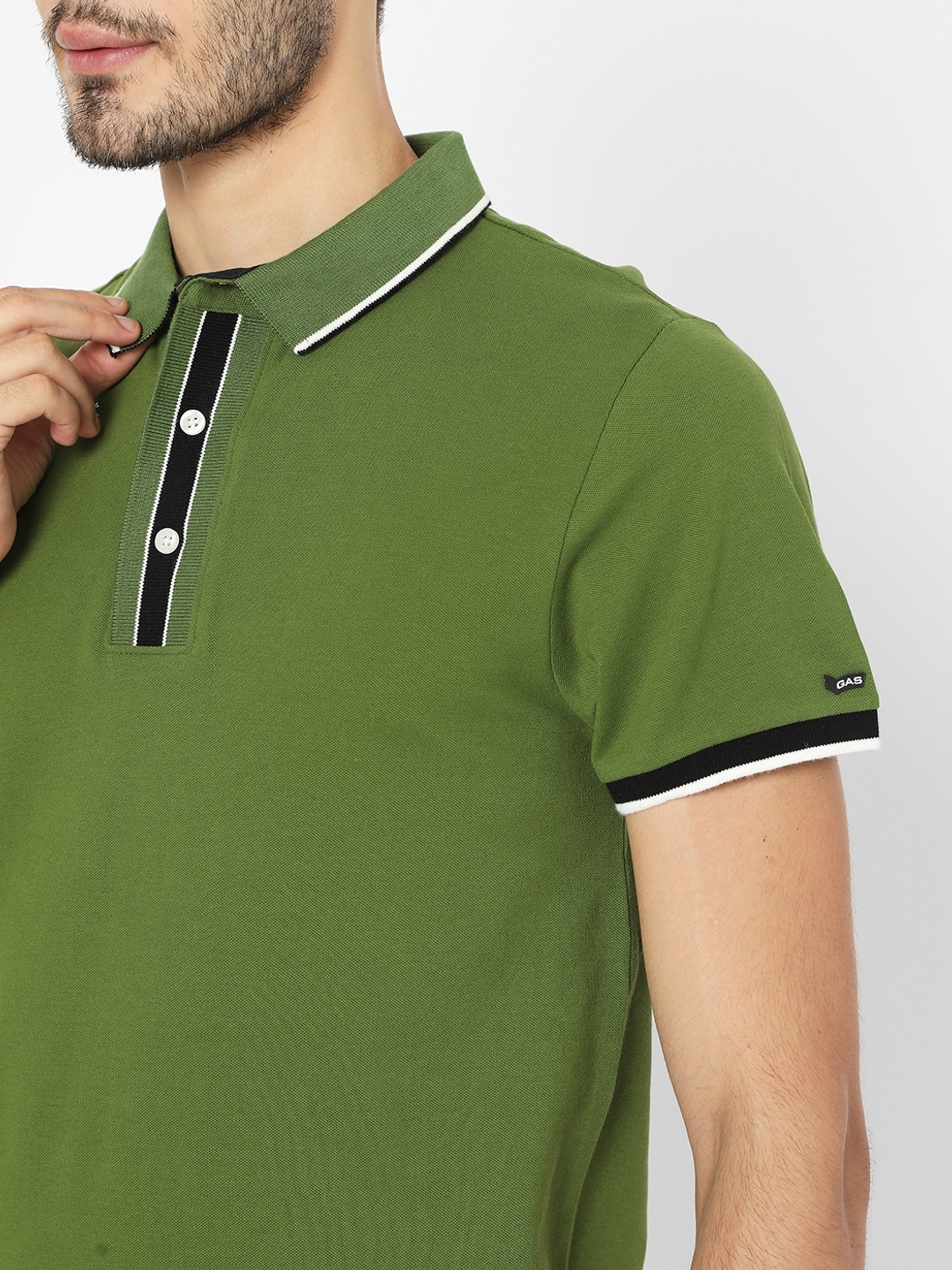 Slim Fit Polo T-shirt with Contrast Tipping