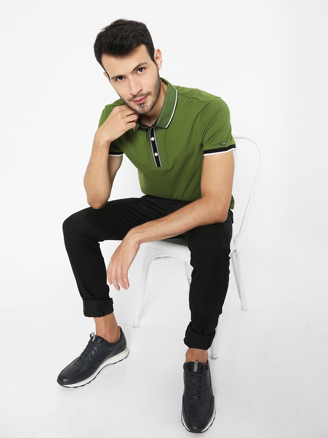 Slim Fit Polo T-shirt with Contrast Tipping