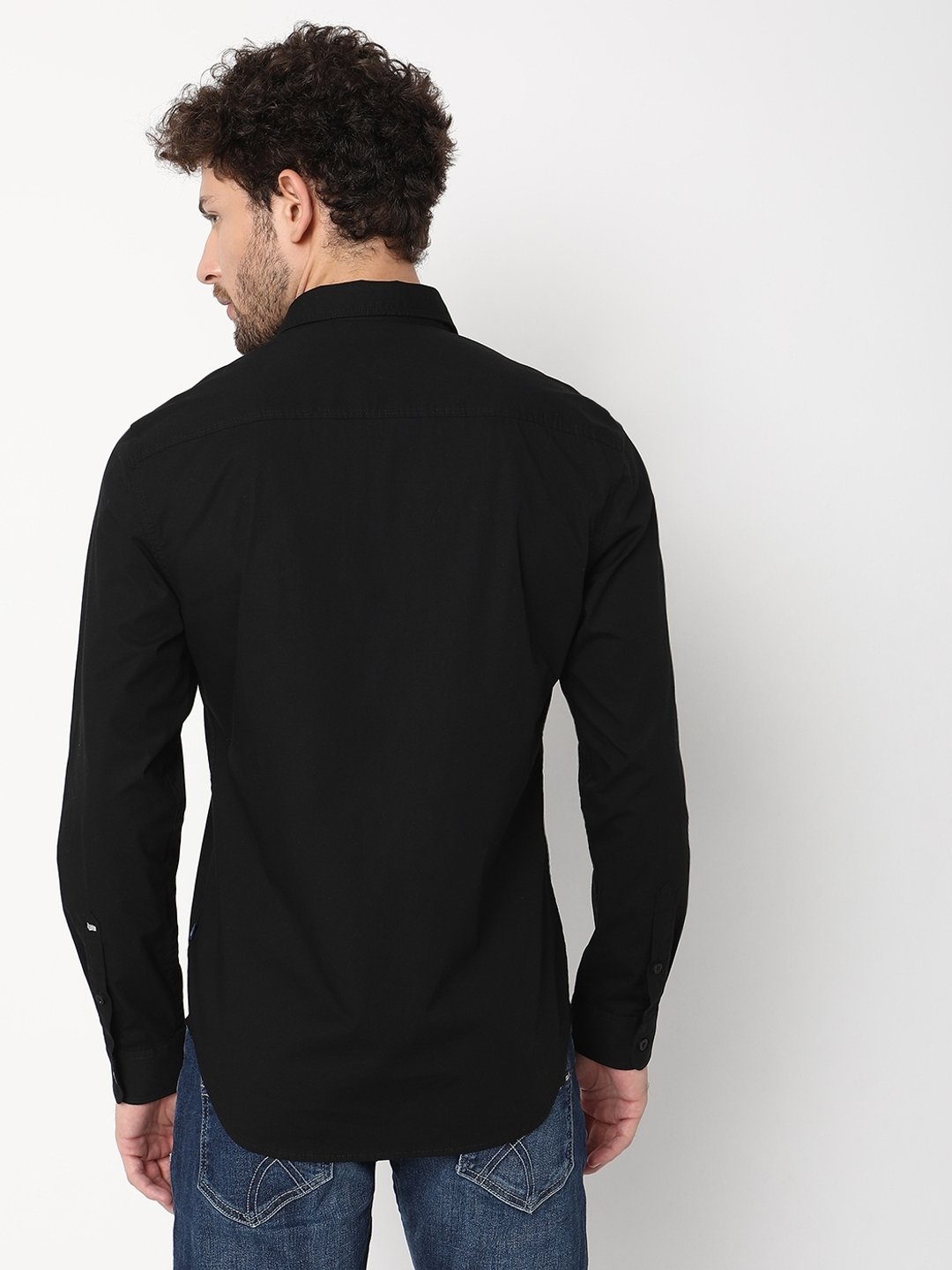 Regular Fit Full Sleeve Solid Cotton Lycra Shirts